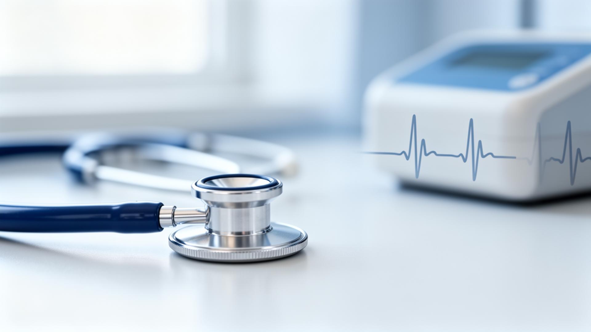 Modern medical equipment in soft blue light